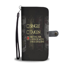 Load image into Gallery viewer, Waiting For A Blondie With Three Dragons Game of Thrones Phone Case Wallet